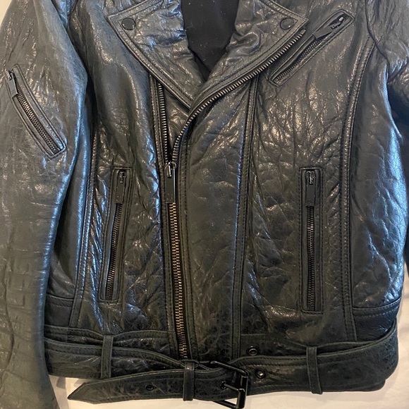 The Kooples Black Leather Jacket - Picture 9 of 12